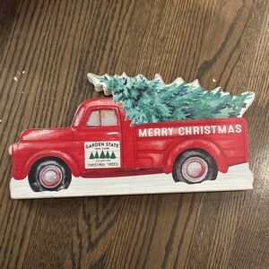 Red Christmas Truck Decor